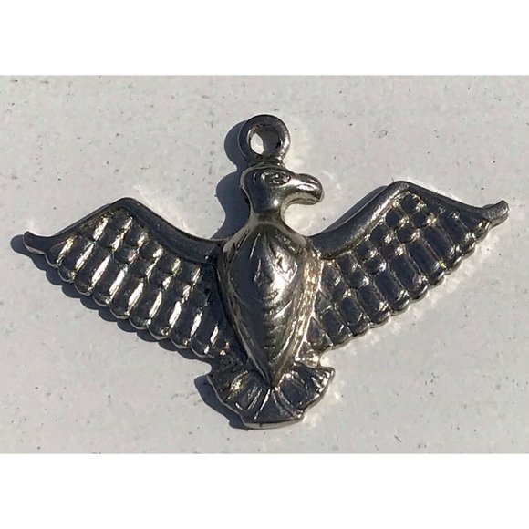 Vtg 2” Thunderbird P&B  Sterling Silver Pendant Bracelet Charm Native American - Picture 1 of 11